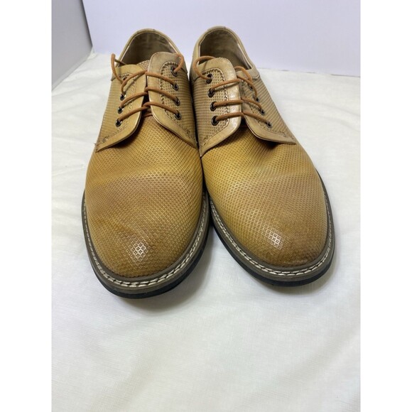 Men's Zanzara Size 11 Oxford Style Leather Shoes Tan - Picture 8 of 8